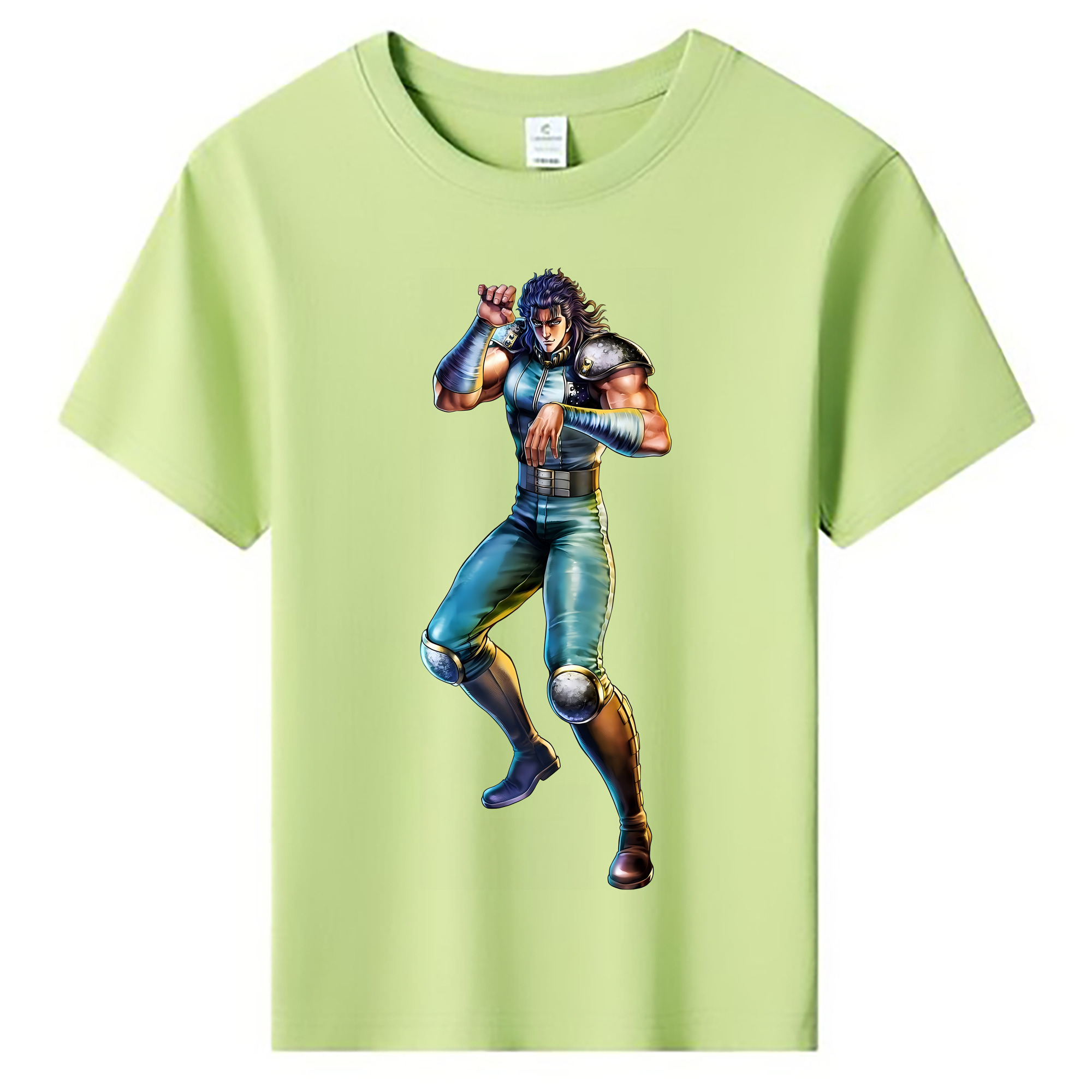 （画像用） 北斗の拳 Fist of the North Star 綿100％キッズTシャツ（フロントプリント）